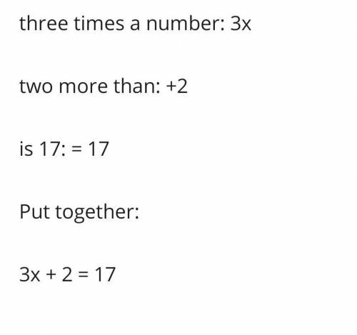 2 more than 5 times a number is 27. Write an equation?