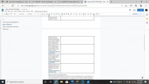 I need help with this history portfolio the4 screenshots are what im working on