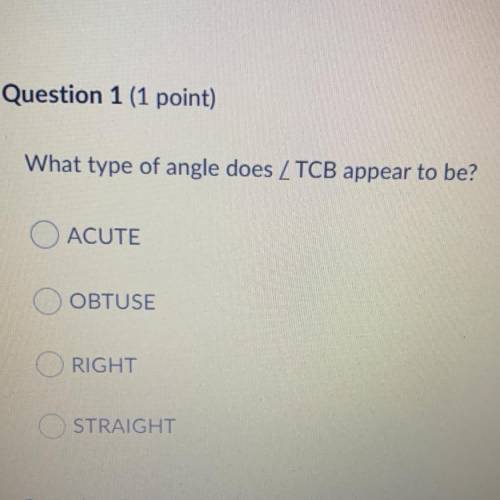 What type of angle does |_TCB appear to be?