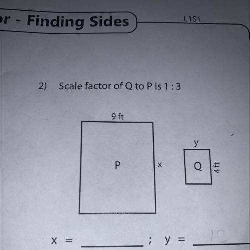 Scale factor of Q and P 1:3