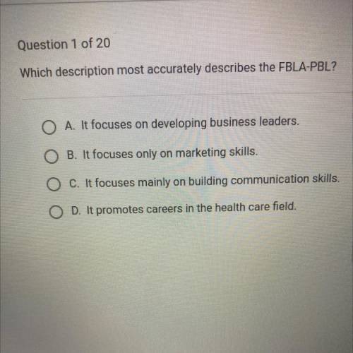 Which of the following is a goal of the FBLA-PBL?