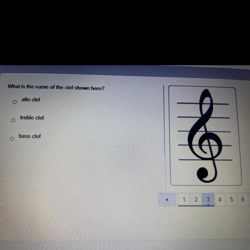 What is the name of the def shown here?

alto clef
o
treble clef
o
bass clef
o
5
6
7
8
9
1
3
4
2.