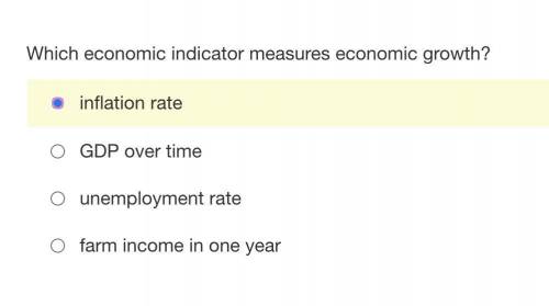 Help please xx
Which economic indicator measures economic growth?