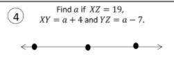 Find a is XZ=19,Xy=a+4 and YZ=a-7.