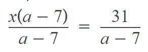 Ax-3=7(x+4) solve for x