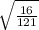 \sqrt\frac{16}{121}