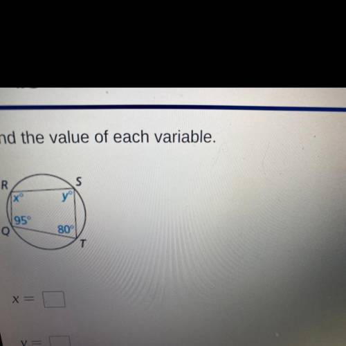 Find the value of each variable