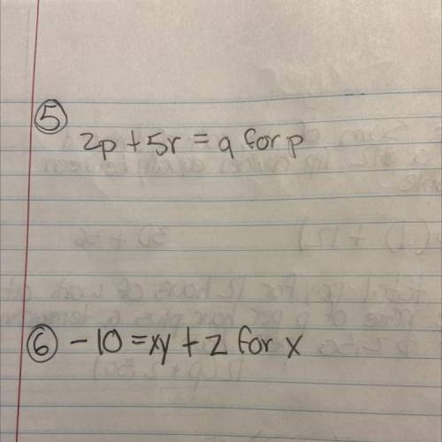 10 points for 2 algebra problems