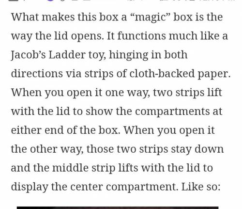 How does a tide unlock a magic box of a book​