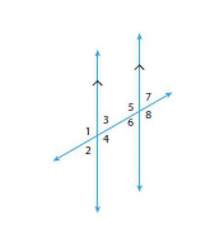 Are the corresponding angles 7 and 6 /5 and 8 or 7 and 3 8and 4
please explain I'm SO confused