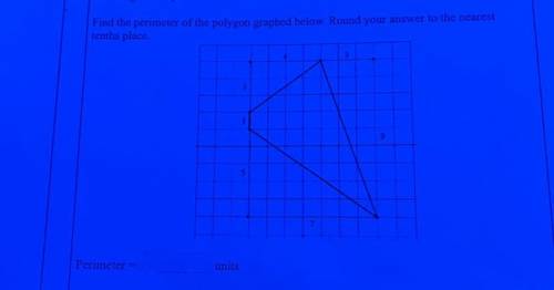 Find the perimeter of the polygon graphed below. Round your answer to the nearest

tenths place.
3