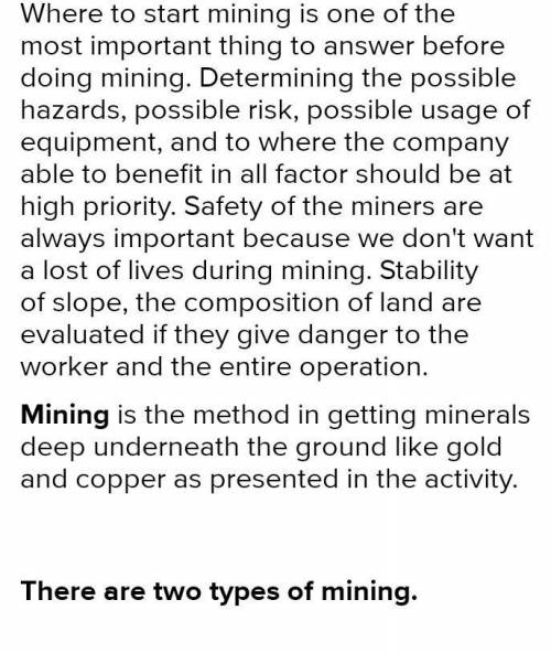 Discuss the factors considered for the selection of an open pit mining?​