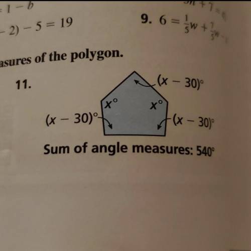 Find the measures of the polygon.