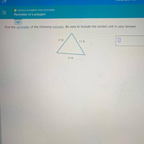 Find the perimeter of the following polygon. Be sure to include the correct unit in your answer.