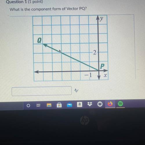 What is the component form of vector PQ?
