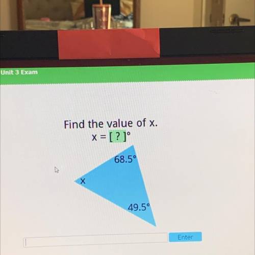 Find the value of x.
x = [?]°
68.50
X
49.59
Can someone help me ??