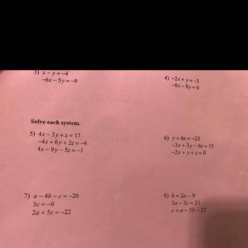 Please solve 5,6,7,8 with step by step explanation