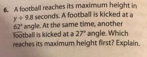 A football reaches its maximum height