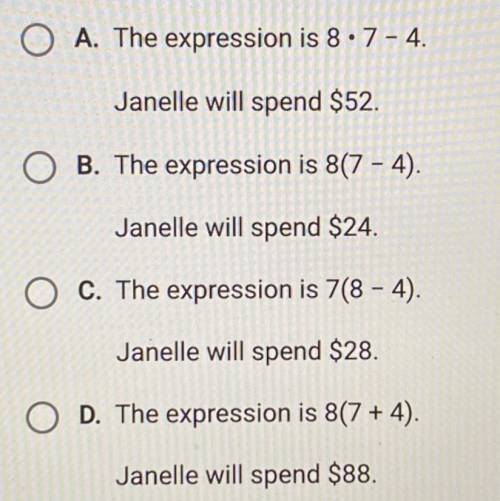 Janelle offers to pay for 7 of her friends to go to a movie, but 4 of them don’t want to go to the