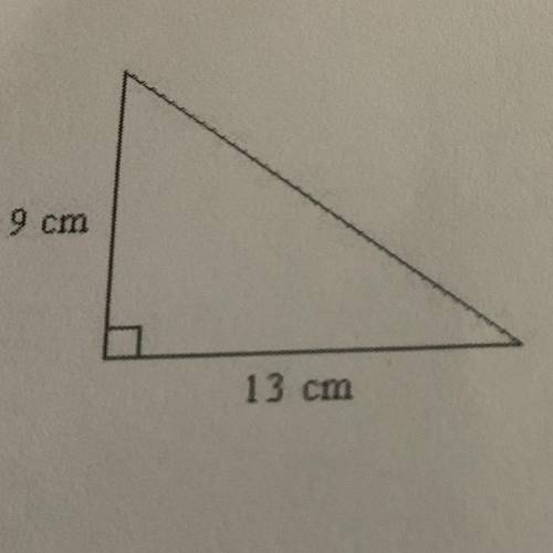 Given the triangle below,what is the length of the hypotenuse