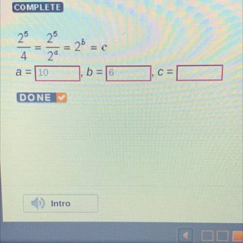 What’s the answer for c