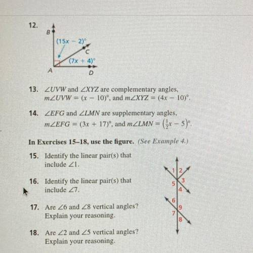 In Exercises 3-6, use the figure.

i need help with all of them
i don’t understand this assignment