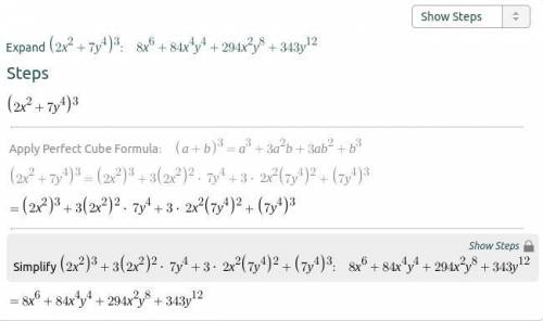 Porfavor ayudenme con esto (2x^2 + 7y^4)^3