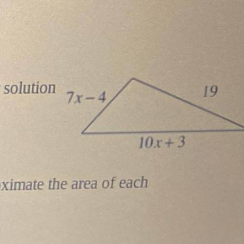 The perimeter of the triangle is 52 units. Write and solve an equation based on the information in