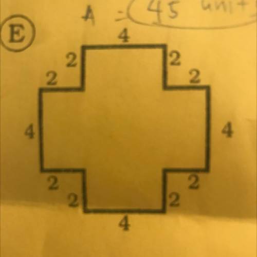 Find the area of each shape by decomposing it into smaller shapes, and combining their area