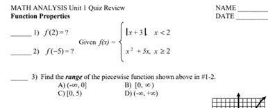 This is a piecewise function |x+3| ,x>2

x^2+5x , x>=2what is the range and how can i find i