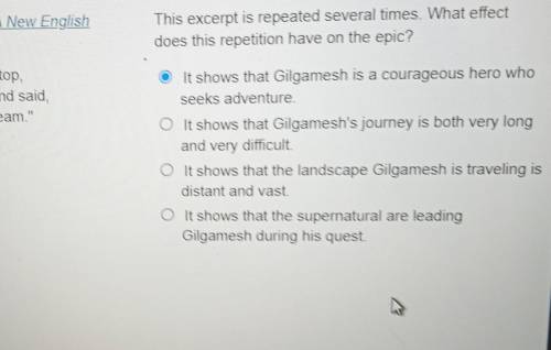 Read the excerpt from Gilgamesh A New English Version This excerpt is repeated several times. What
