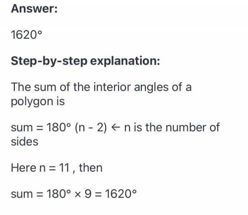 2. What is the measure of one interior angle of a (11 sided polygon?)