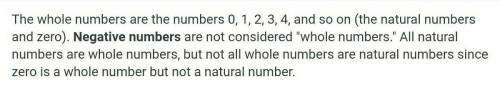 If it is not a whole number, then it is not a natural number. True or false?