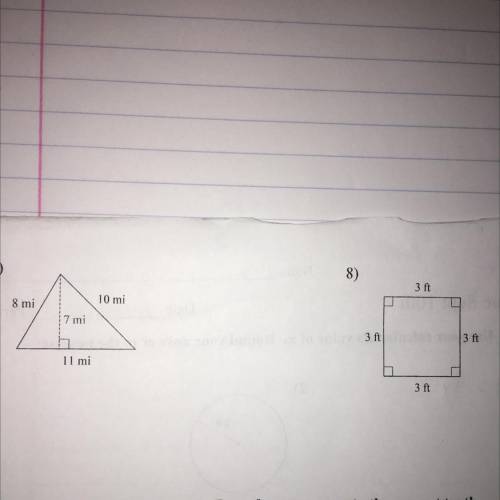 Find the area of both shape