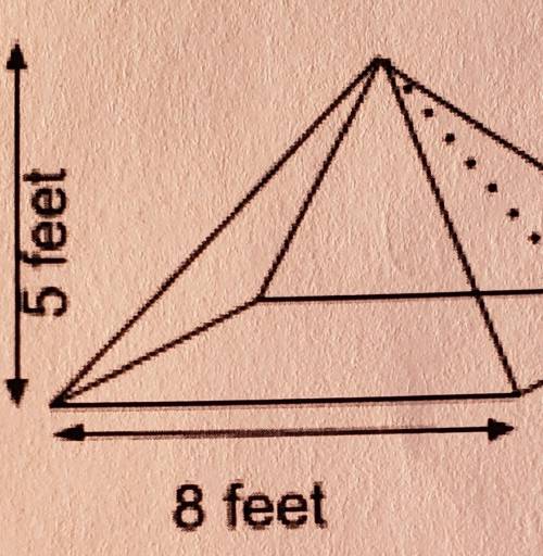 2) The following shape is meant to represent a tent. The tent is constructed with poles going from