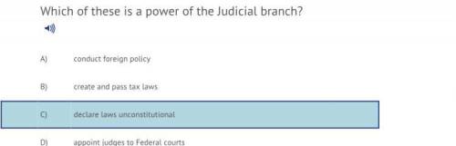 Which of these is a power of the judicial branch?