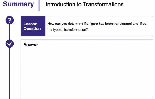 How can you determine if a figure has been transformed and, if so, the type transformation?