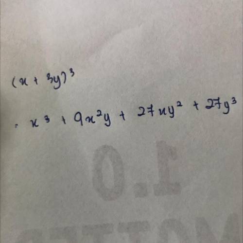 What is the expanded form of ( x + 3y )³​