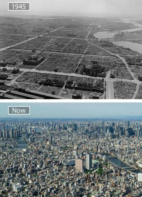 Geography*List the differences you can see in Japan of 1945 and 2020? (In pic)​