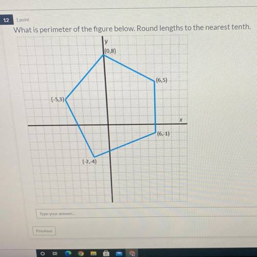 What is the perimeter of the figure below. Round to the nearest tenth.

Need help with this urgent