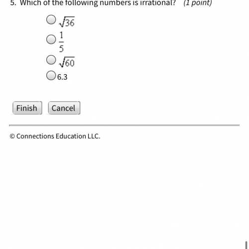Which of the following numbers is irrational