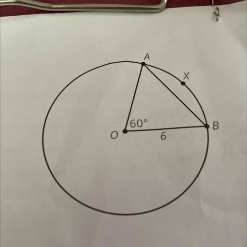 What is the area of sector O-AXB and the area of segment of AXB