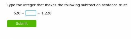 Type the integer that makes the following subtraction sentence true for Brainliest