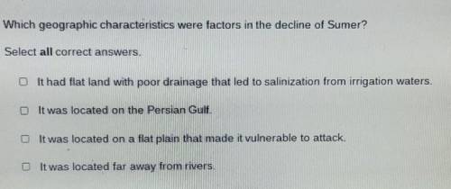 20 points if you give correct answer Which geographic characteristics were factors in the decline o
