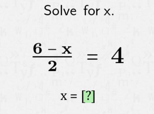 Algebra: Solve for x