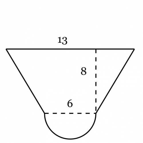 Need help with school hw please

Find the area of the figure below, composed of an isosceles trape