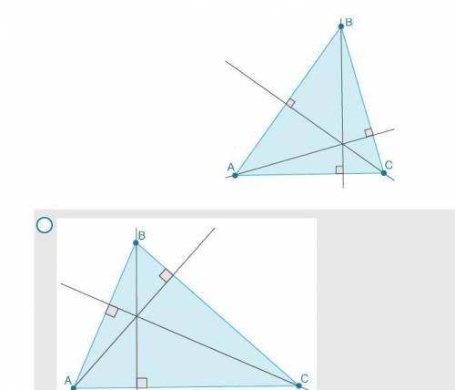 PLEASE HELP ASAP!! Which of the following triangles shows a centroid?

please answer with a b c or
