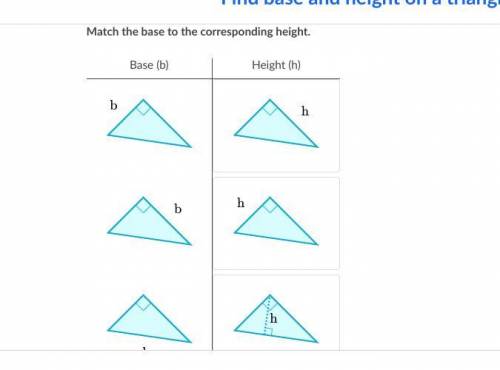 Match the base to the corresponding height.