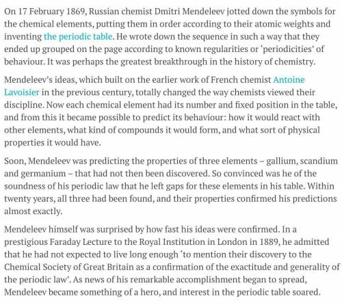 Who was Dmitri Mendeleev? And why was he so important?