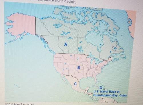Which of these locations on the map is a place where a person would be born a native U.S. citizen,